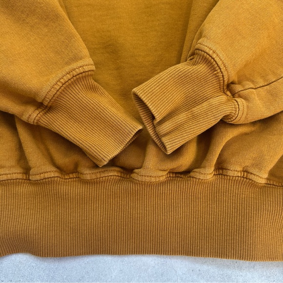 Big Bud Press Crewneck Sweatshirt Mustard Brown Embroidered Logo 100% Cotton XS - Picture 8 of 12